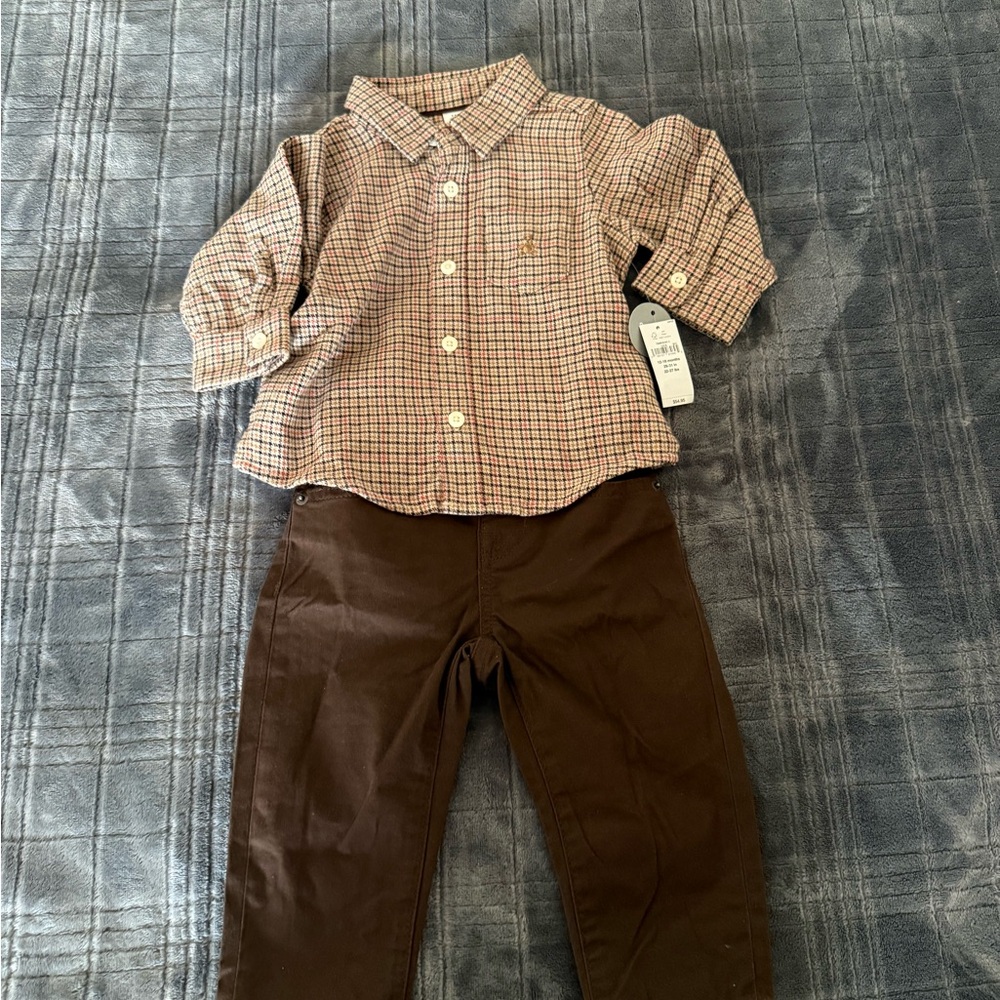 GAP Multicolor Plaid Baby Set
